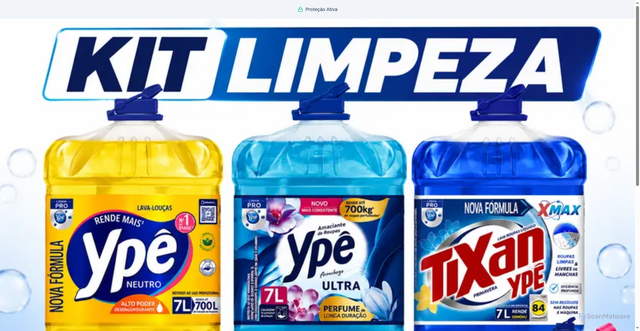 Security scan screenshot of https://combokitlimpeza.vercel.app/