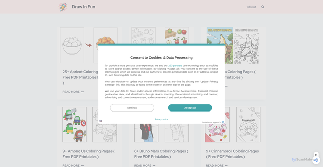 Security scan screenshot of https://drawinfun.com
