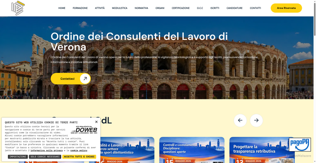 Security scan screenshot of https://www.consulentidellavoro.vr.it