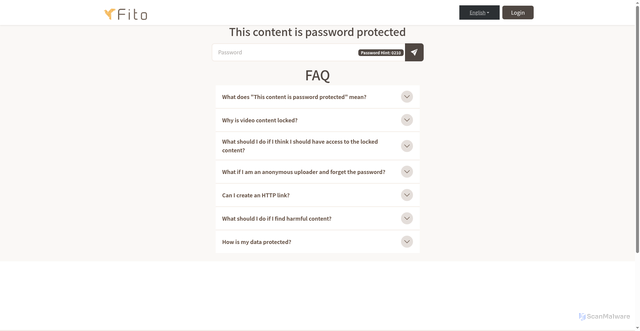 Security scan screenshot of https://fito.cc/1R9Qj