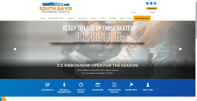 Security scan screenshot of https://www.southdavisrecreation.gov/