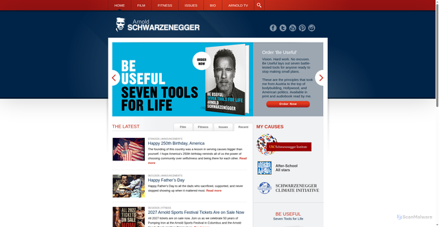 Security scan screenshot of https://mail.schwarzenegger.com