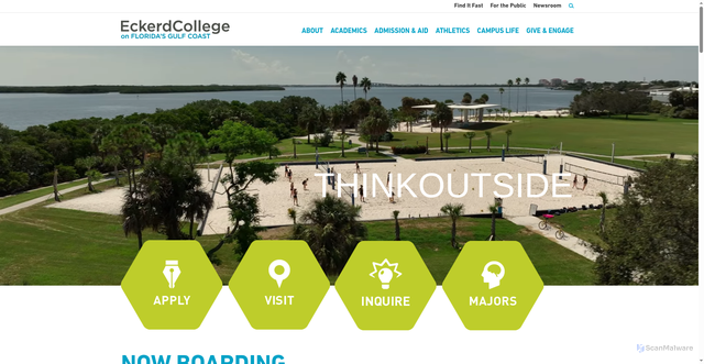 Security scan screenshot of https://eckerd.edu