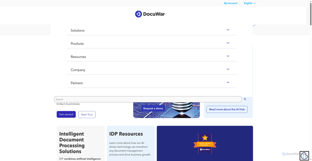 Security scan screenshot of https://docuware.com