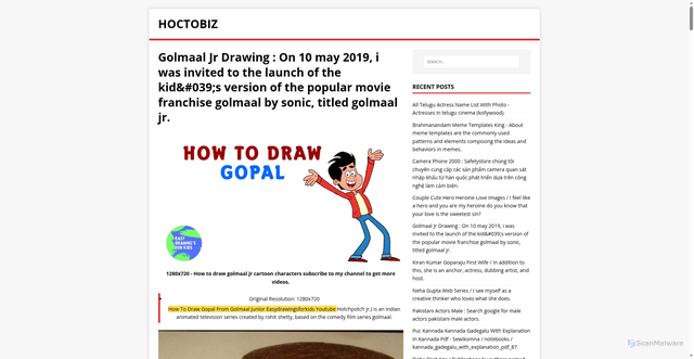 Security scan screenshot of https://zibotoco.pages.dev/post/golmaal-jr-drawing/