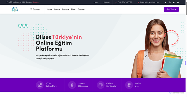 Security scan screenshot of https://dilsesegitim.com/