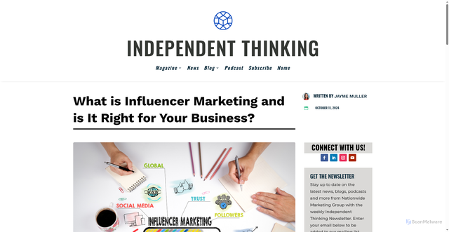 Security scan screenshot of https://www.nationwidegroup.org/what-is-influencer-marketing-and-is-it-right-for-your-business/
