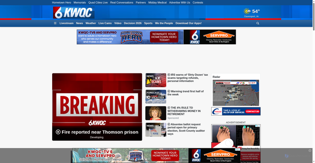 Security scan screenshot of https://www.kwqc.com