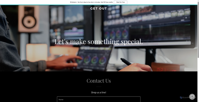 Security scan screenshot of https://getoutofficial.com/
