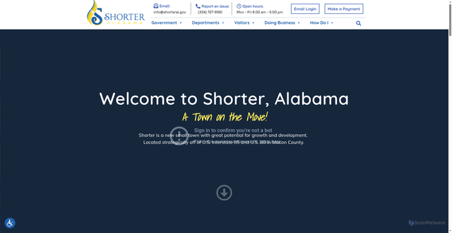 Security scan screenshot of https://shorteral.gov/