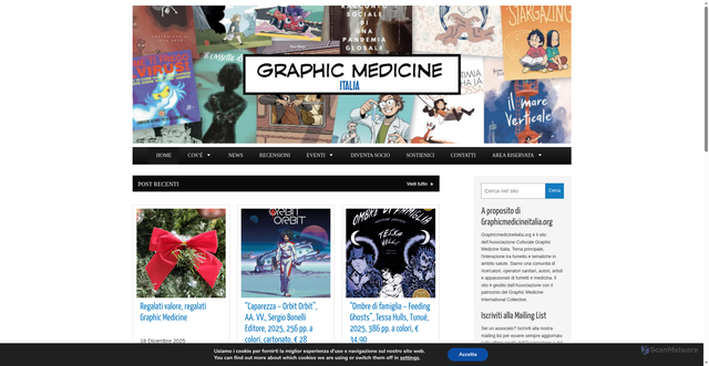 Security scan screenshot of https://Graphicmedicineitalia.org