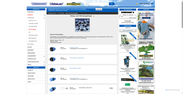 Security scan screenshot of cdn.ttshop.se