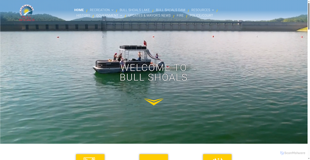 Security scan screenshot of https://www.cityofbullshoals.gov/