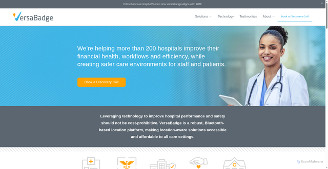 Security scan screenshot of https://versabadge.com