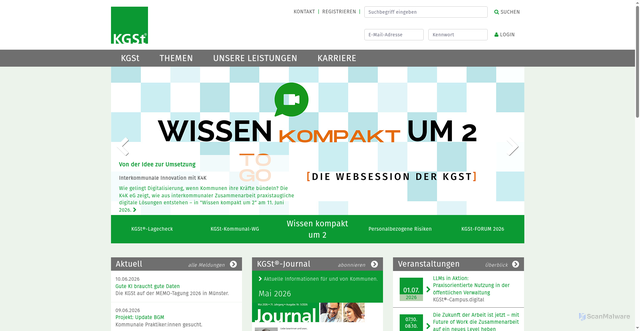 Security scan screenshot of http://www.kgst.de