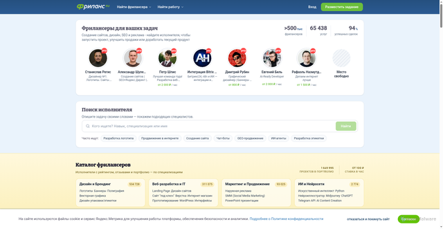 Security scan screenshot of https://freelance.ru