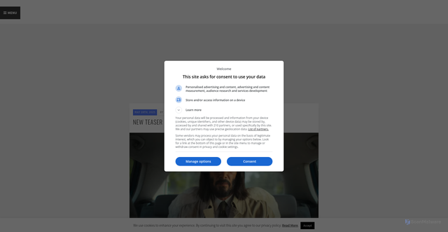 Security scan screenshot of https://keanu-reeves.org/