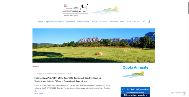 Security scan screenshot of http://agronomiforestalipalermo.it/