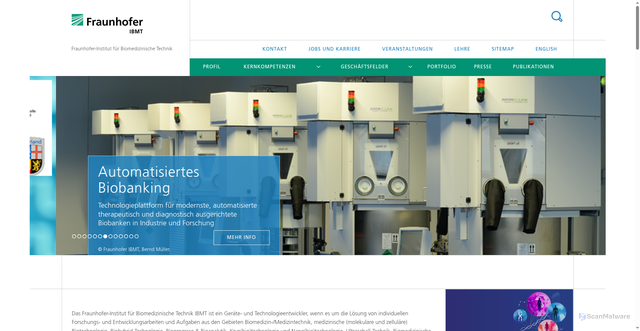 Security scan screenshot of http://www.ibmt.fraunhofer.de