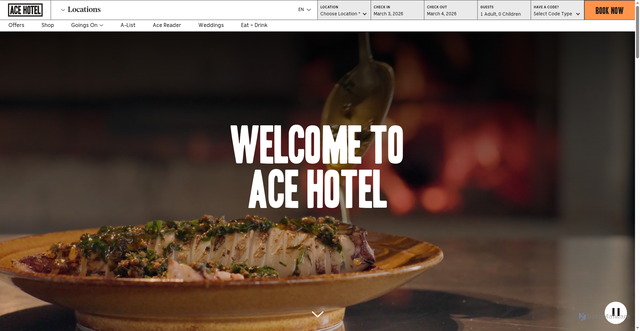 Security scan screenshot of https://acehotel.com