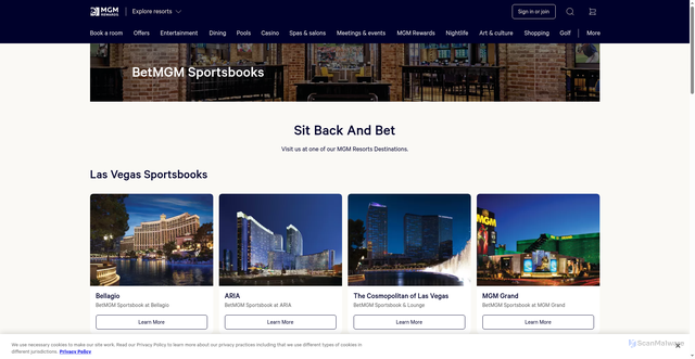Security scan screenshot of https://www.mgmresorts.com/en/casino/sportsbooks/betmgm-sportsbooks.html