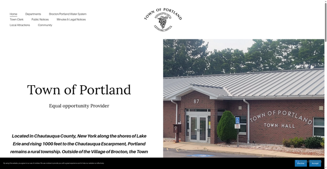 Security scan screenshot of https://townofportlandny.gov/