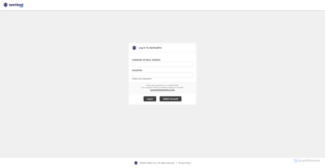 Security scan screenshot of https://valnet.sentinelpro.com