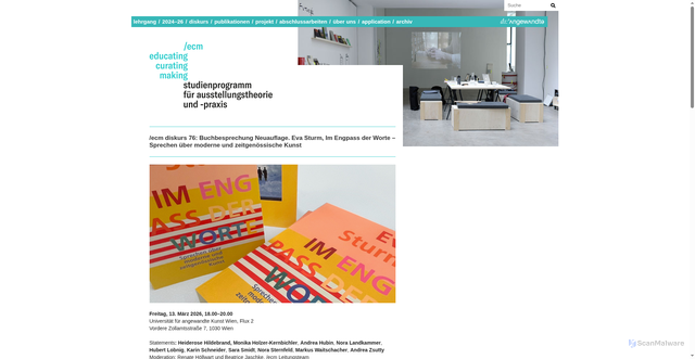Security scan screenshot of https://ecm.ac.at