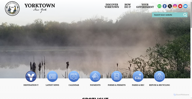 Security scan screenshot of https://www.yorktownny.gov/