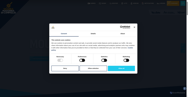 Security scan screenshot of https://www.ski.it/en