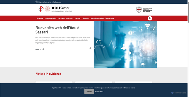 Security scan screenshot of https://www.aousassari.it/
