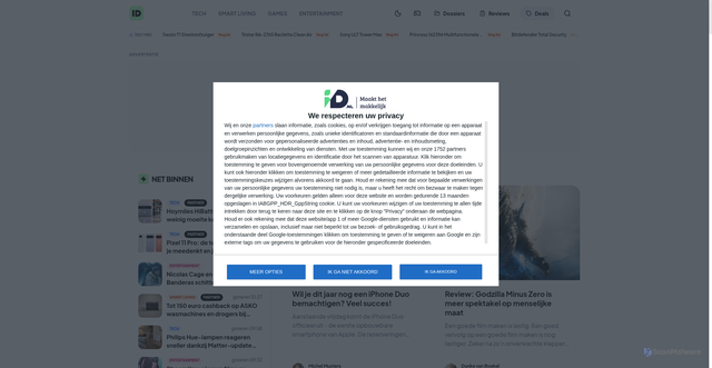 Security scan screenshot of https://computertotaal.nl