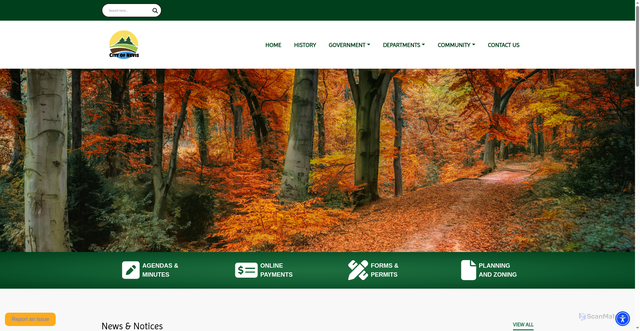 Security scan screenshot of https://cityofnevismn.gov/