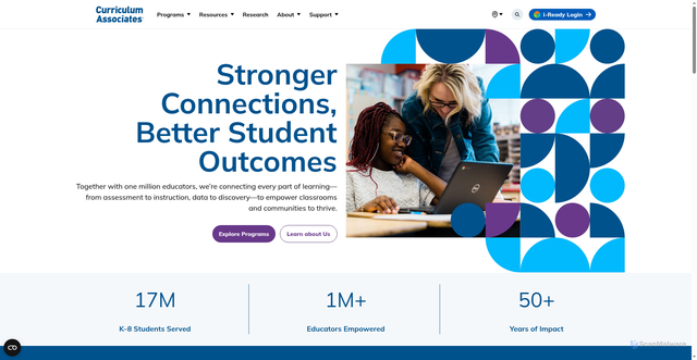 Security scan screenshot of https://www.curriculumassociates.com