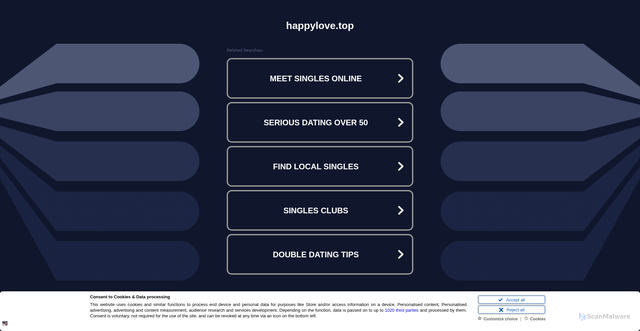 Security scan screenshot of https://happylove.top