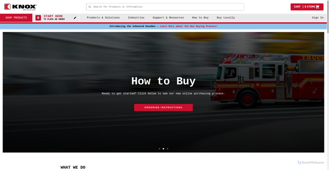 Security scan screenshot of https://knoxbox.com