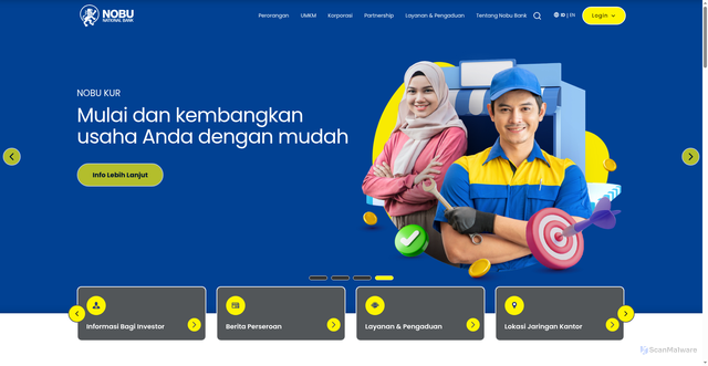 Security scan screenshot of https://www.nobubank.com