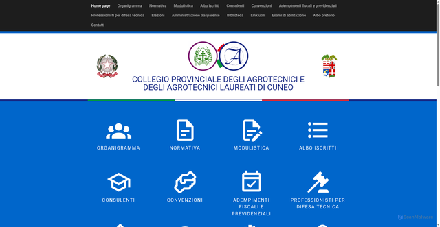 Security scan screenshot of https://www.agrotecnicicuneo.it/