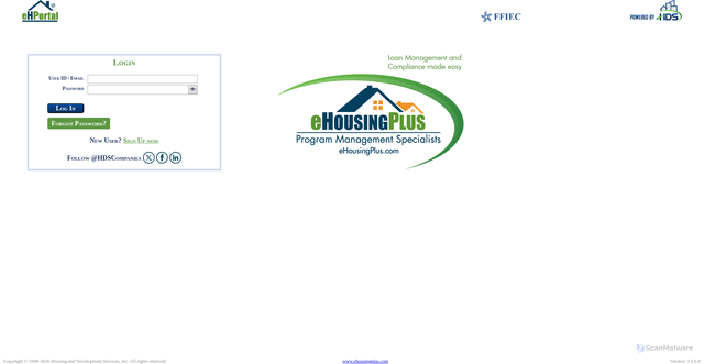 Security scan screenshot of https://services.ehousingplus.com