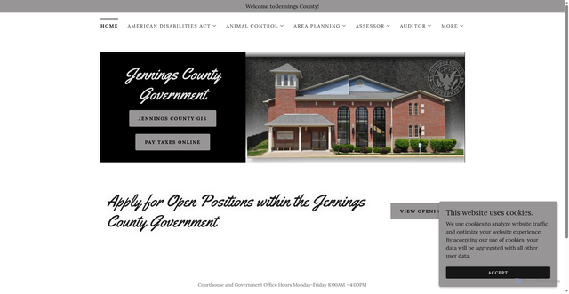 Security scan screenshot of https://jenningscounty-in.gov/