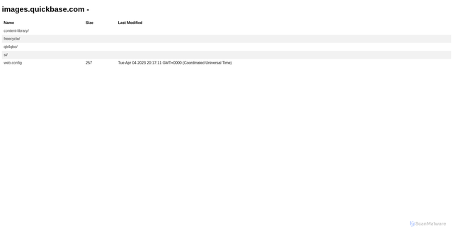 Security scan screenshot of https://images.quickbase.com