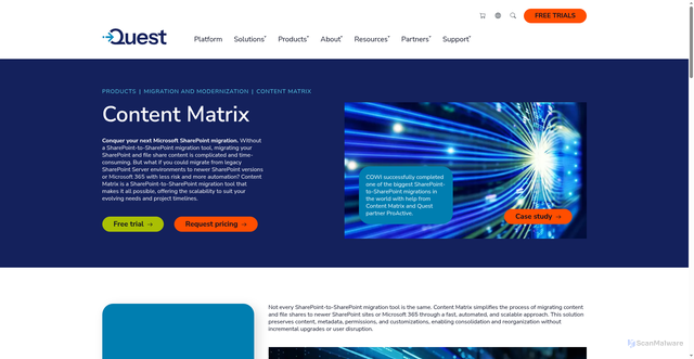 Security scan screenshot of https://metalogix.com