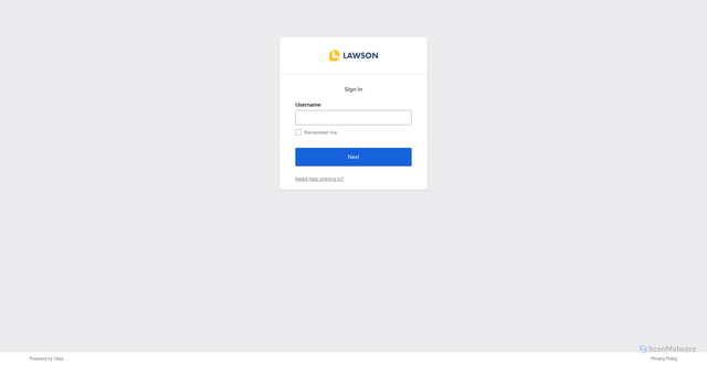 Security scan screenshot of https://lawsonproducts.okta.com