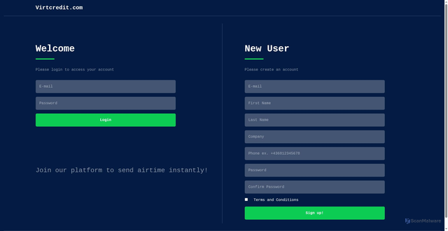 Security scan screenshot of https://virtcredit.pages.dev/