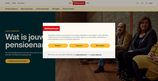 Security scan screenshot of https://zwitserleven.nl