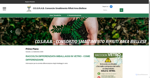Security scan screenshot of https://www.cosrab.it/