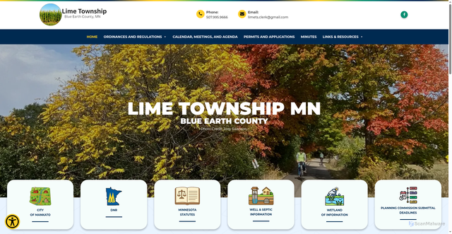 Security scan screenshot of https://limetownshipmn.gov/