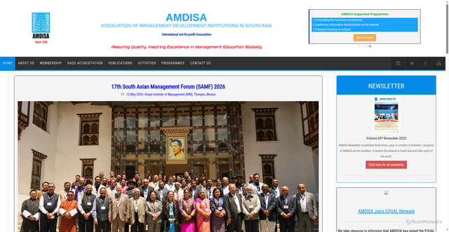 Security scan screenshot of https://www.amdisa.org