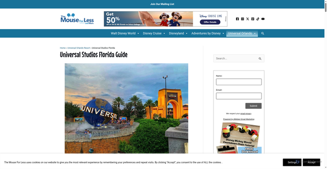 Security scan screenshot of https://www.themouseforless.com/universal-orlando-resort/universal-studios/