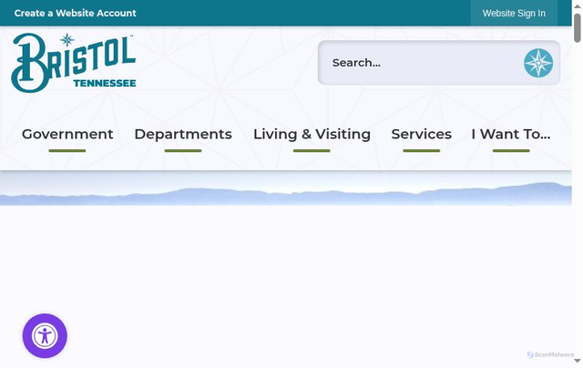 Security scan screenshot of https://www.bristoltn.gov/